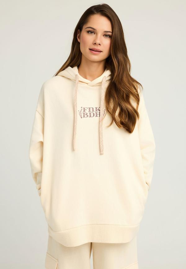 Oversized φούτερ με τύπωμα στην πλάτη