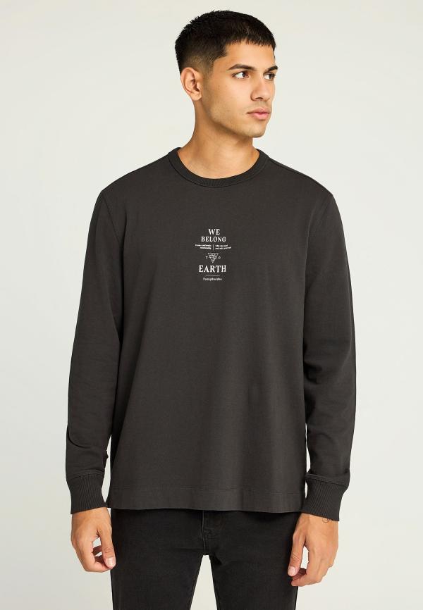 Μακρυμάνικο T-shirt με τύπωμα στο στήθος