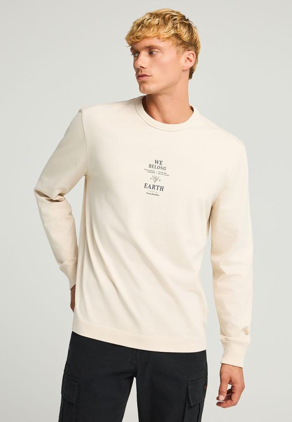 Μακρυμάνικο T-shirt με τύπωμα στο στήθος
