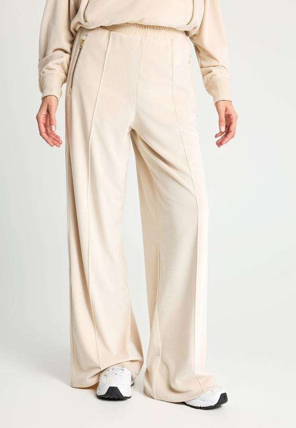 Wide leg παντελόνι σε βελουτέ ύφασμα