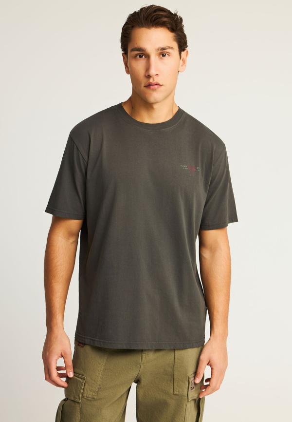 T-shirt με text τύπωμα στην πλάτη