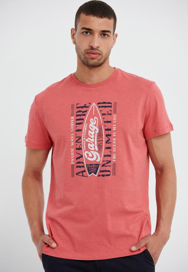 Βαμβακερό t-shirt με τύπωμα Garage 55