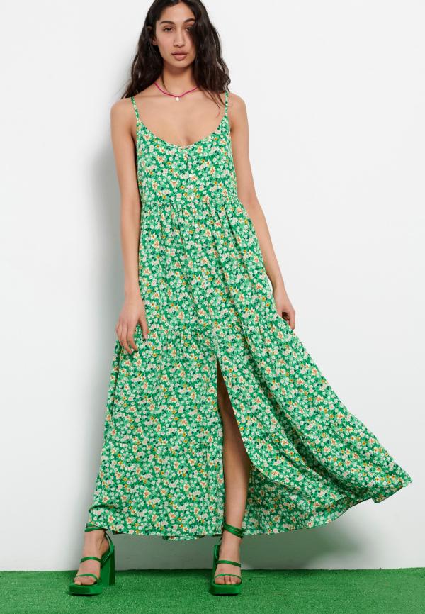 Loose fit φλοράλ maxi φόρεμα