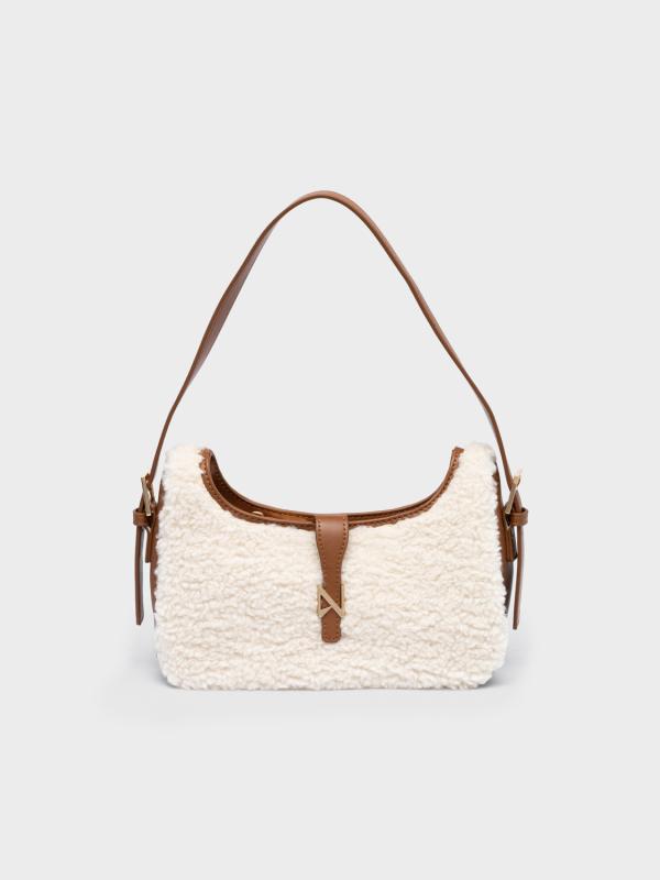 NOLAH ΓΥΝΑΙΚΕΙΑ ΤΣΑΝΤΑ SHEEPY OFFWHITE BROWN