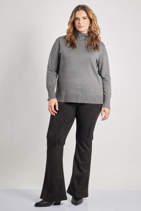 Ψηλόμεσο παντελόνι σουέτ καμπάνα
