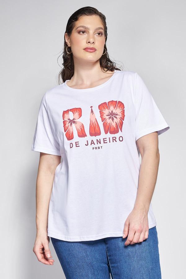 PRBT Βαμβακερό T-Shirt με Στάμπα Rio