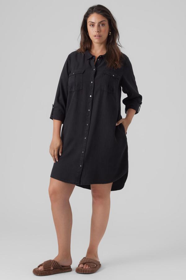 Σεμιζιέ Μίνι Φόρεμα tencel με τσεπάκια VERO MODA