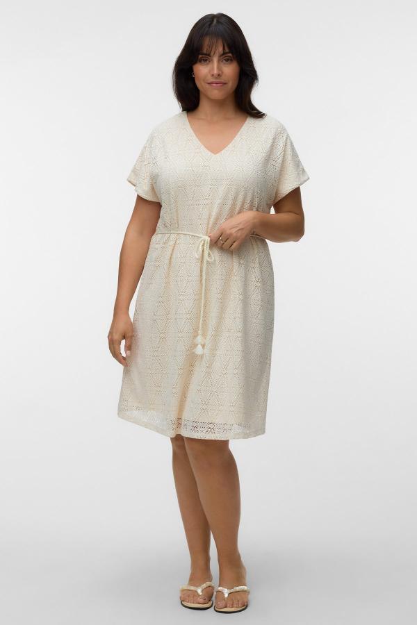 Mini Φόρεμα με δαντέλα και κορδόνι στη μέση VERO MODA