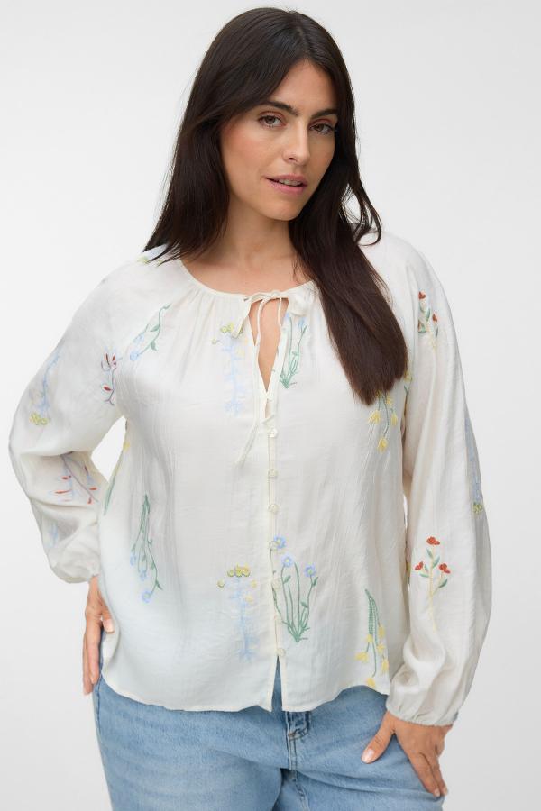 Μπλούζα Μπροντερί Φλοράλ VERO MODA