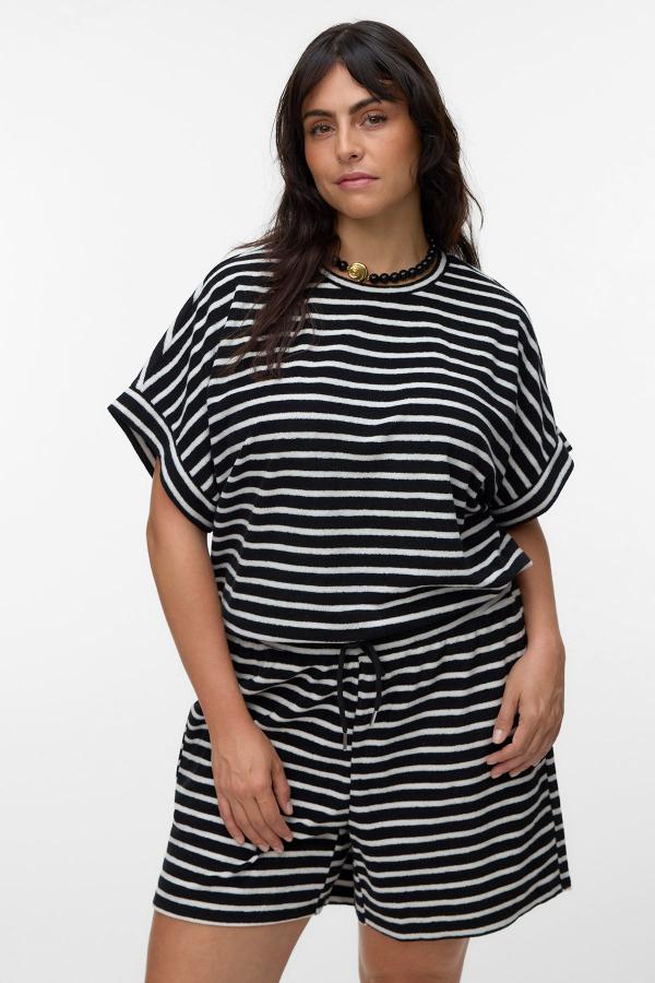 Ριγέ T-Shirt από σύμμεικτο βαμβάκι VERO MODA